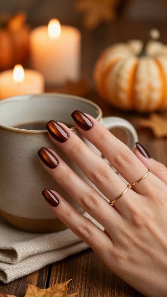 Chocolate Brown Velvet Cat-Eye