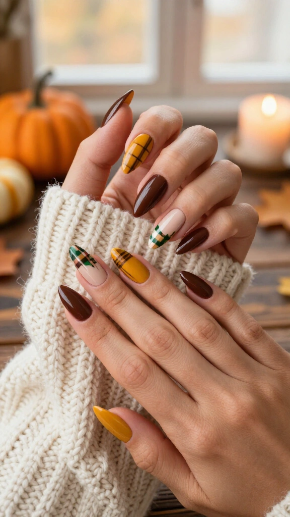 Plaid Flannel Accent Stilettos