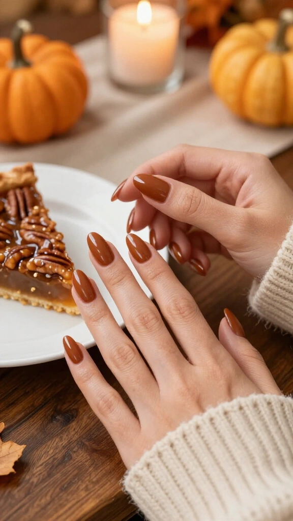 Crisp Pecan Pie Glossy Almonds