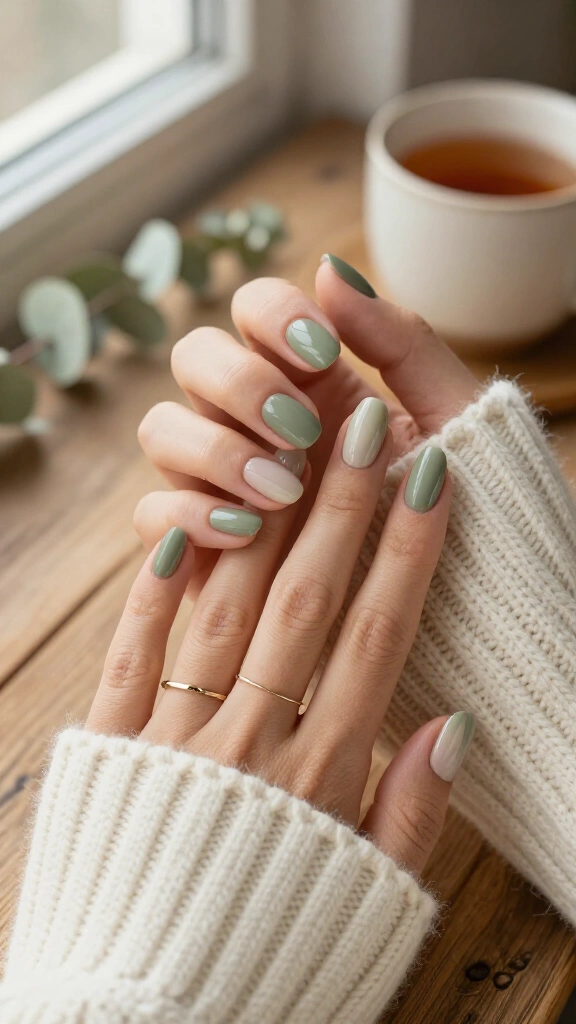 Muted Sage Olive Half-Moons
