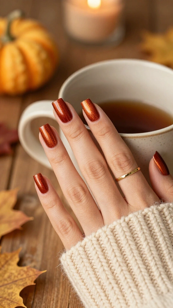 Velvet Rust Cat-Eye Shimmer