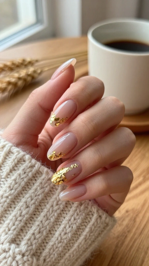 Minimalist Metallic Gold Leaf