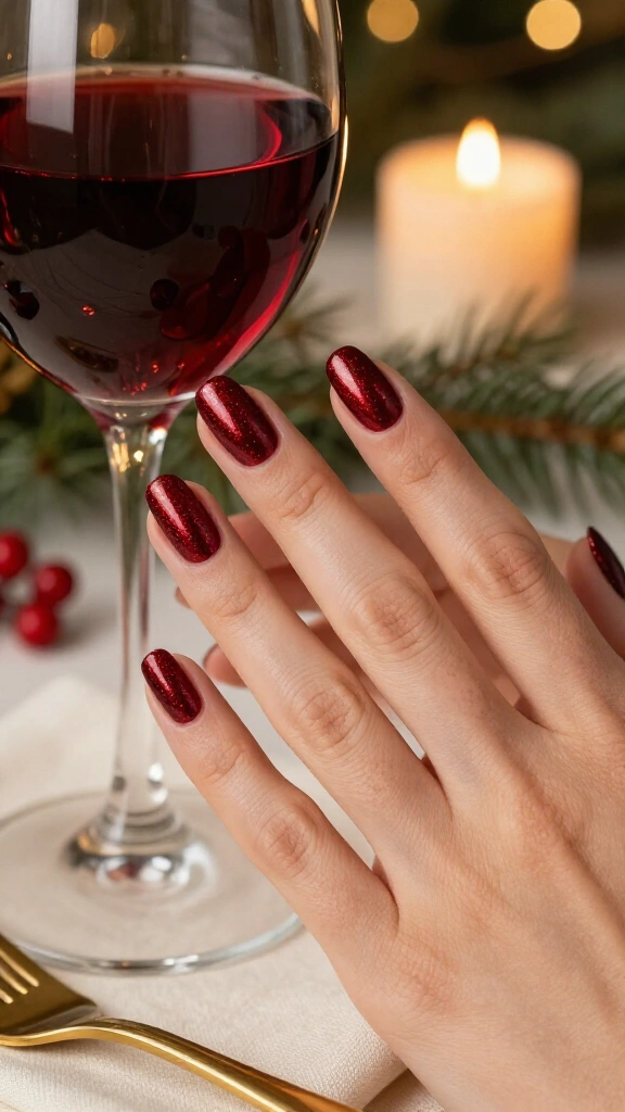 Classic Metallic Cranberry Red