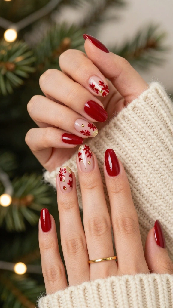 Poinsettia Floral Cutouts
