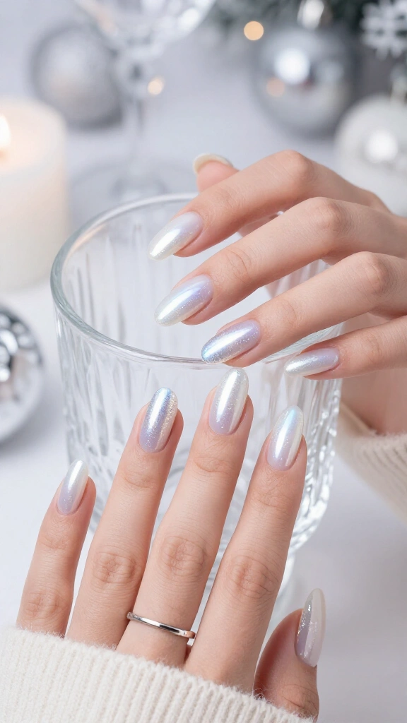 Glazed donut icicle nails