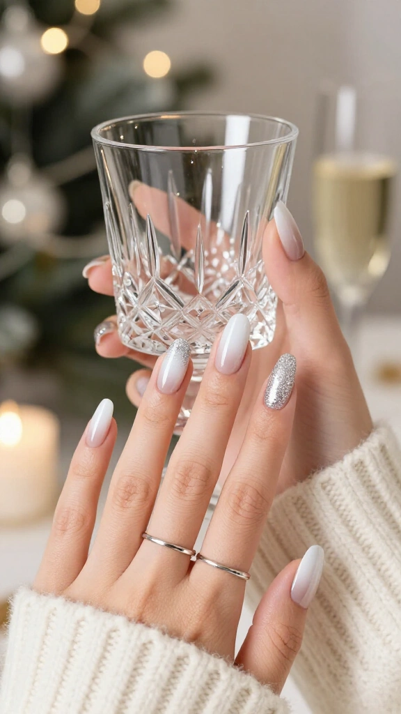 Frosted snowdrop ombré