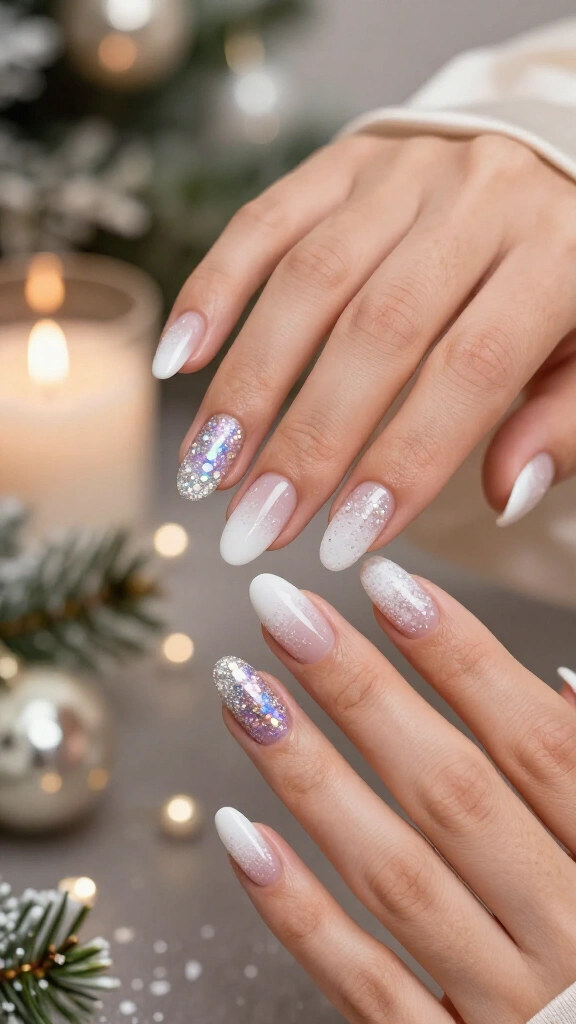 Sugar-spun glitter fade