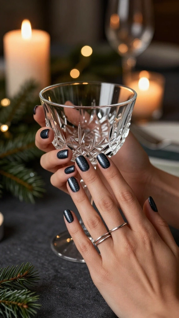 Starry Charcoal Glitter