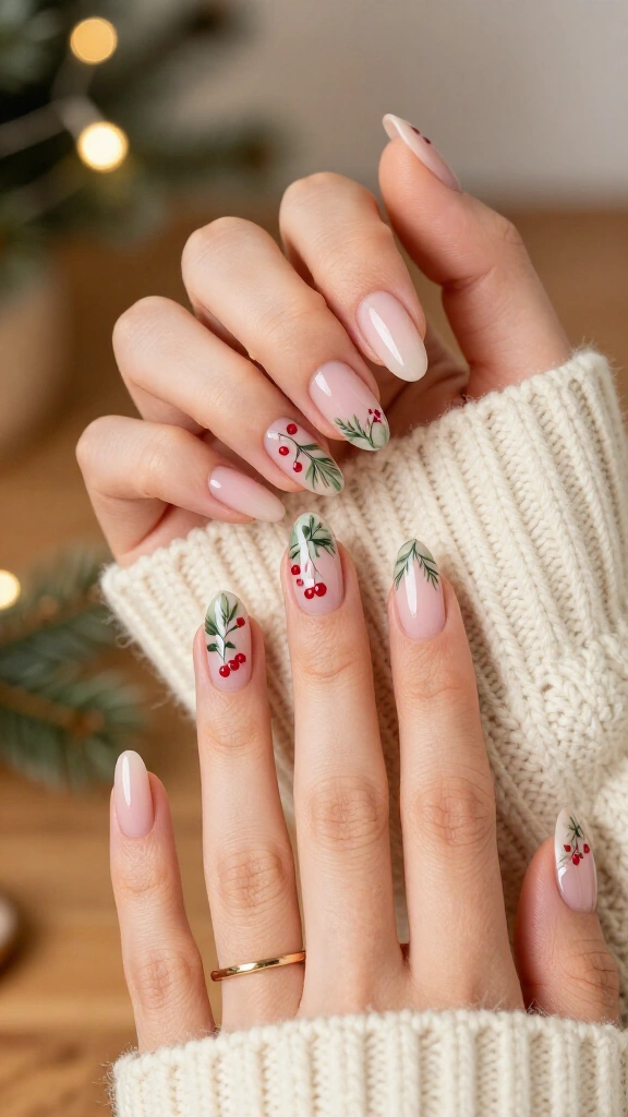 Mistletoe garland details