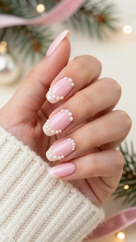 Coquette pink pearl garland