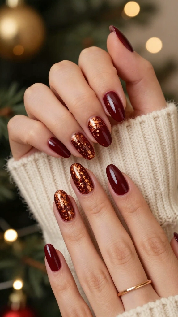Burgundy wine with copper micro foil