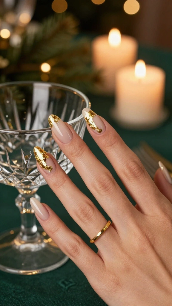 Gold leaf negative space