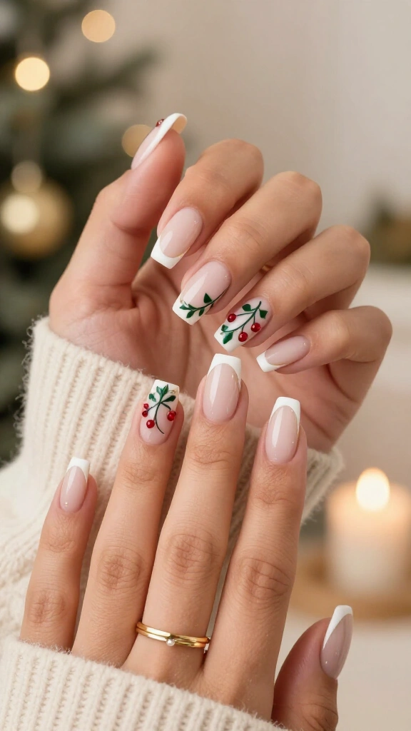 Holly berry garland Frenchies
