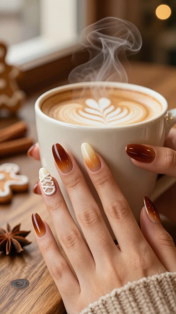 Gingerbread latte ombré