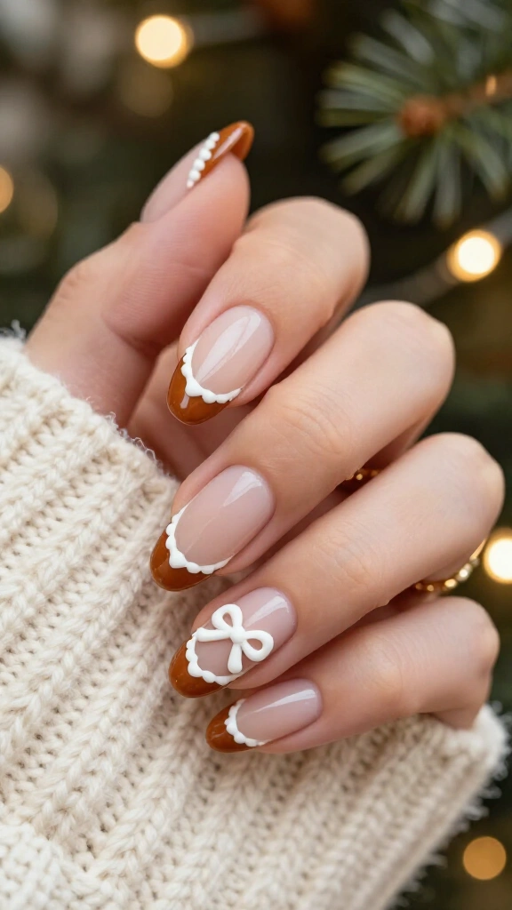Gingerbread French tips