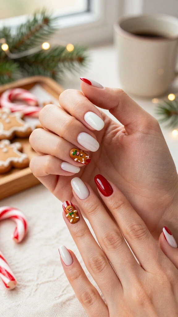 Candy cane and gingerbread combo