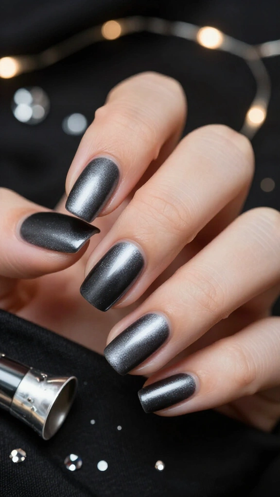 Charcoal Grey Velvet Texture