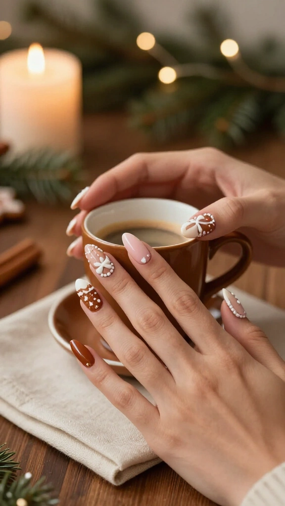 Gingerbread hearts and bows