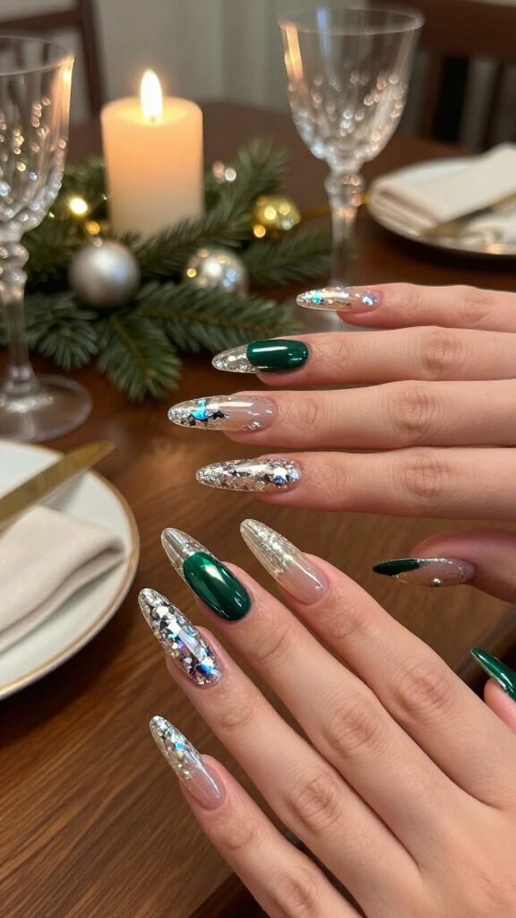 Chunky silver tinsel glitz