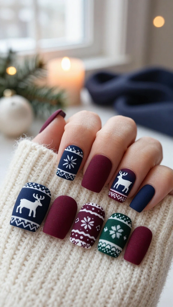 Nordic Fair Isle sweater stamp