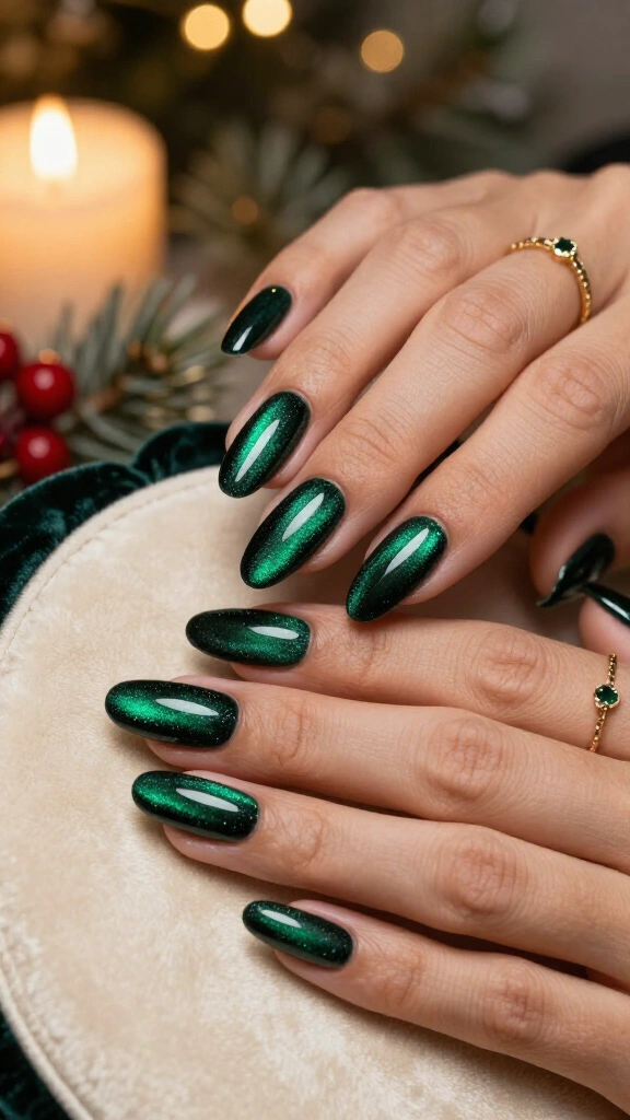 Emerald Velvet Cat-Eye