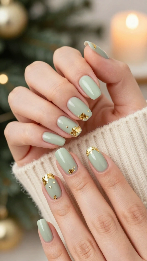Gold-Foil Sage Minimalist