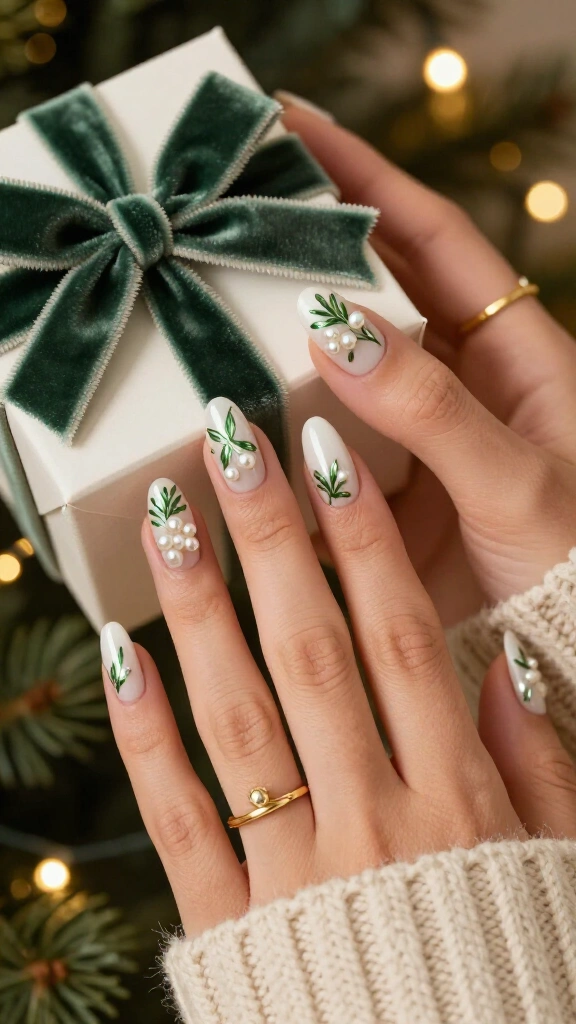 Metallic Mistletoe Sprigs