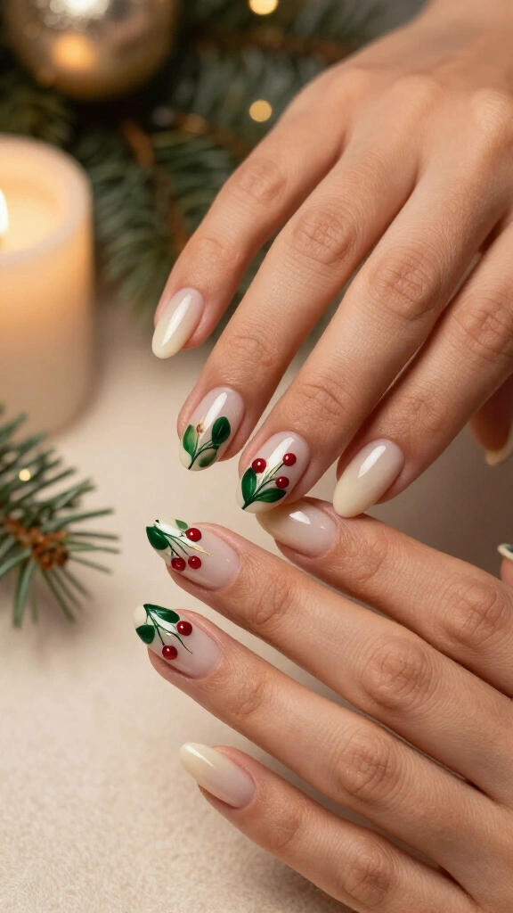 Mistletoe Berry Negative Space