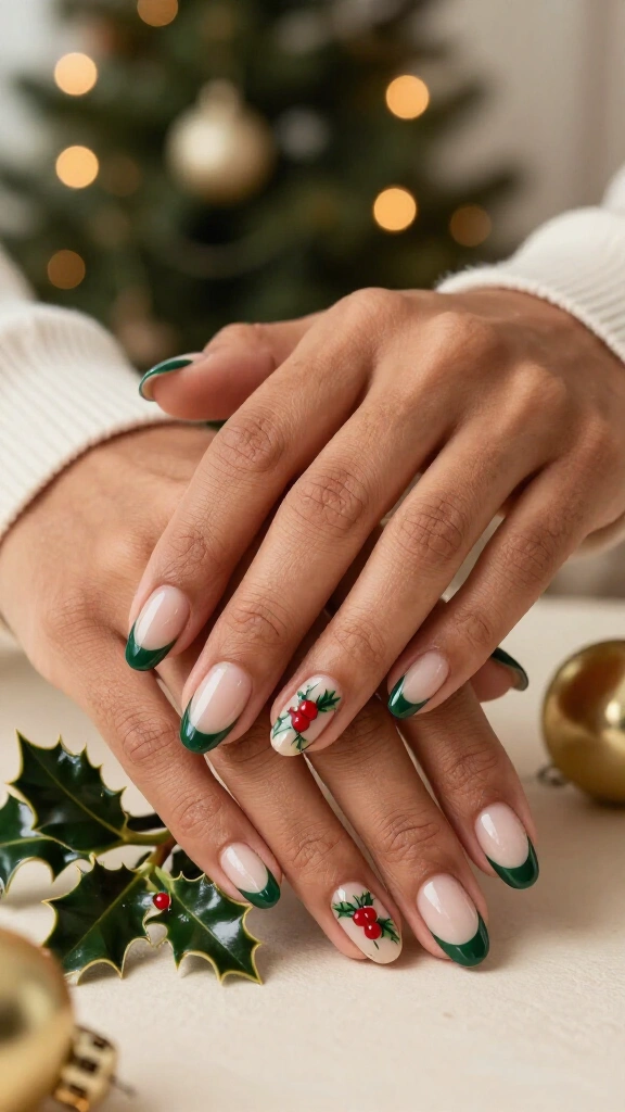 Vintage Holly French Manicure