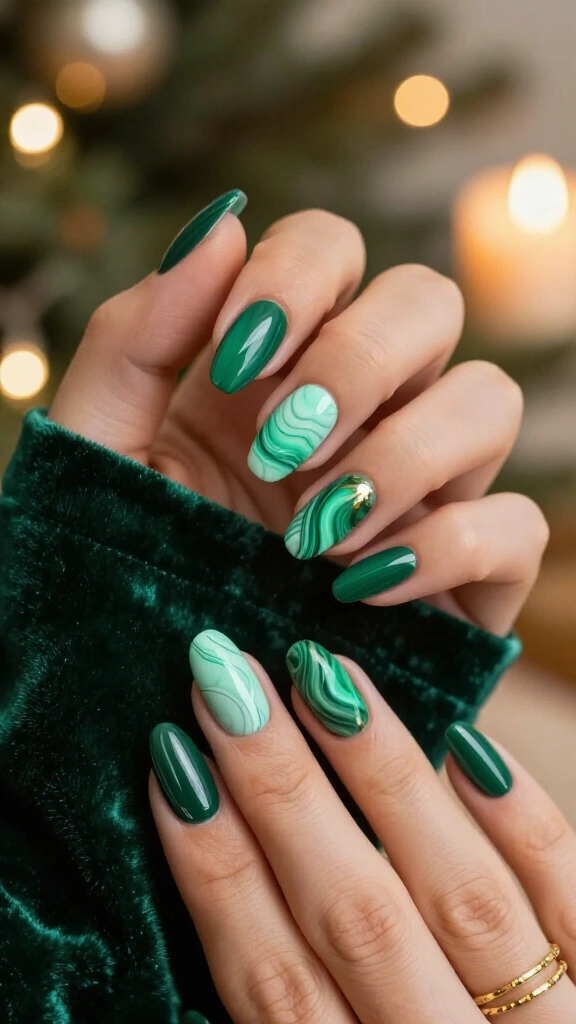 Malachite Stone Texture