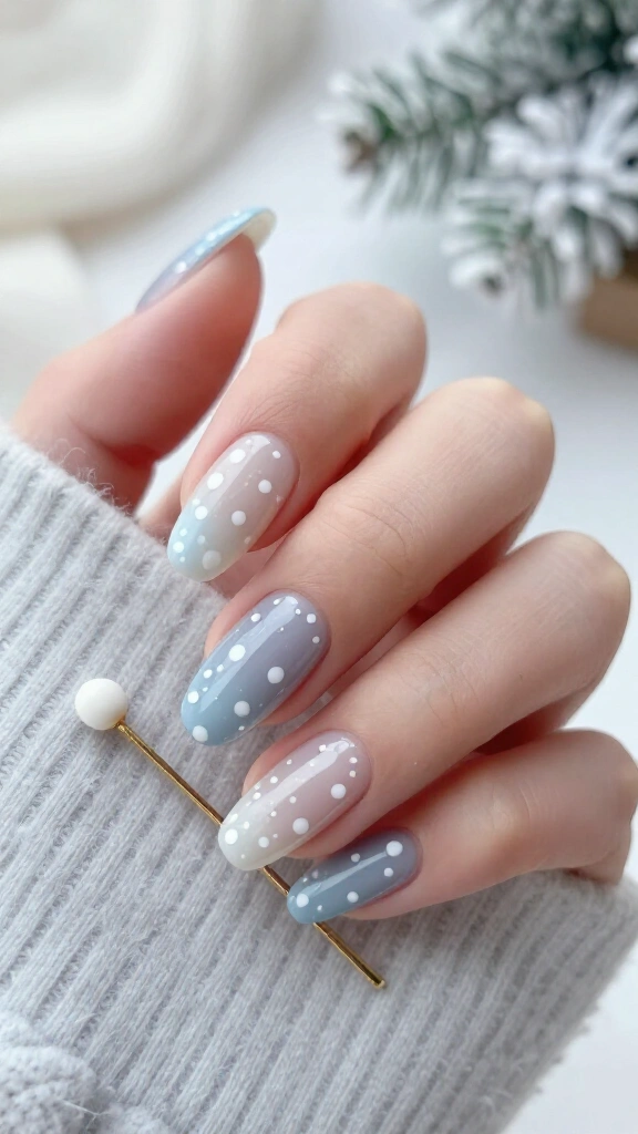 Snowfall dot nails