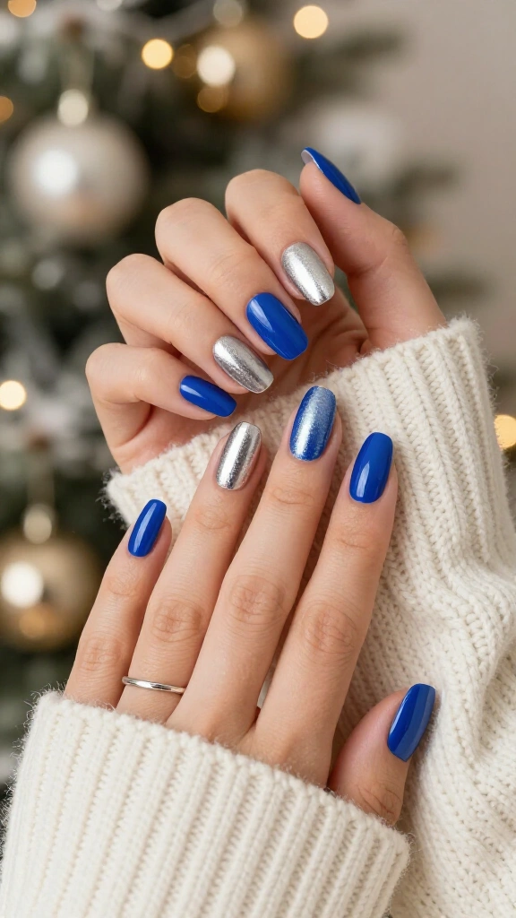 Frosted Royal Blue Chrome