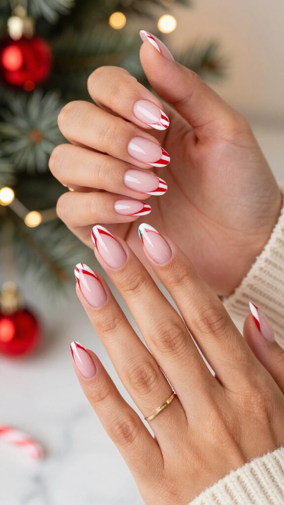 Candy Cane French Tips