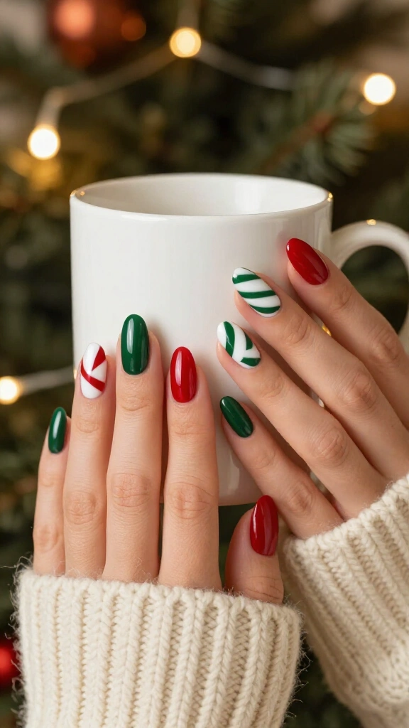 Emerald and Ruby Dual Stripes