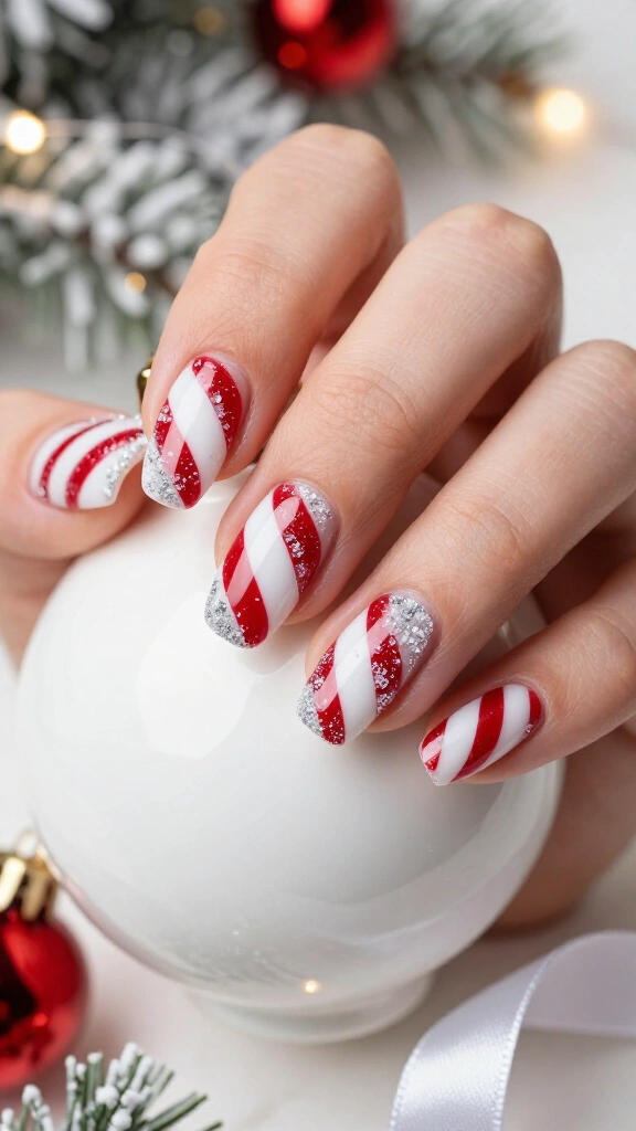 Sugared Candy Cane Texture