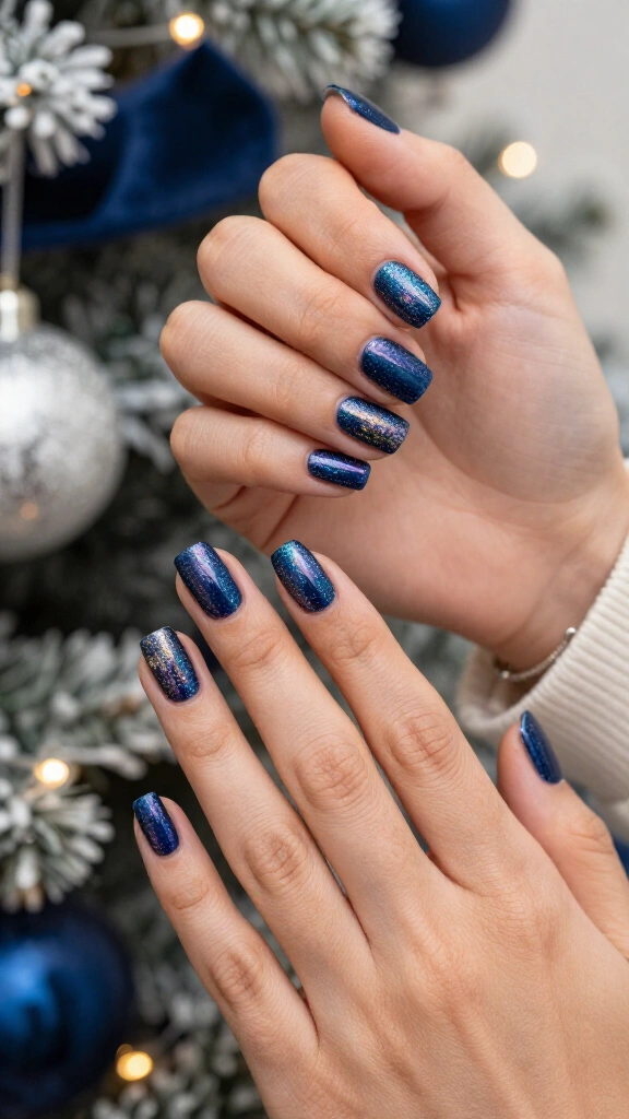 Indigo Holographic Sparkle