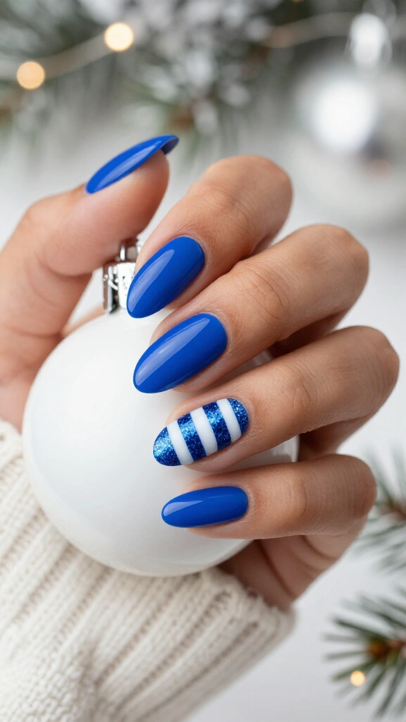 Blue Candy Cane Stripes