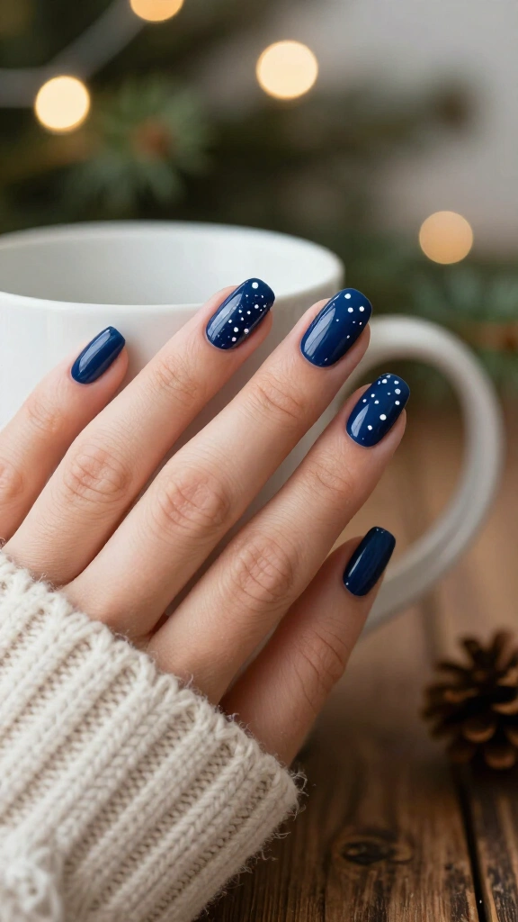 Tiny white snow dots