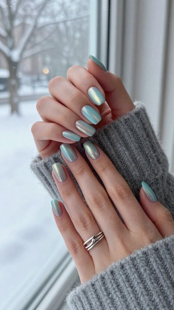 Frosted Metallic Aquamarine