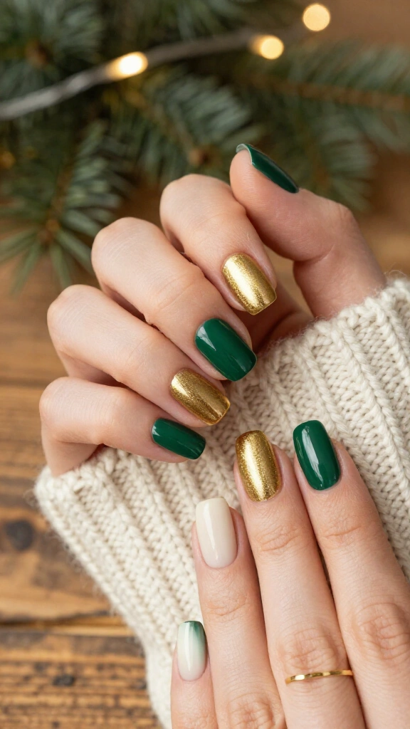 Green and gold color blocks