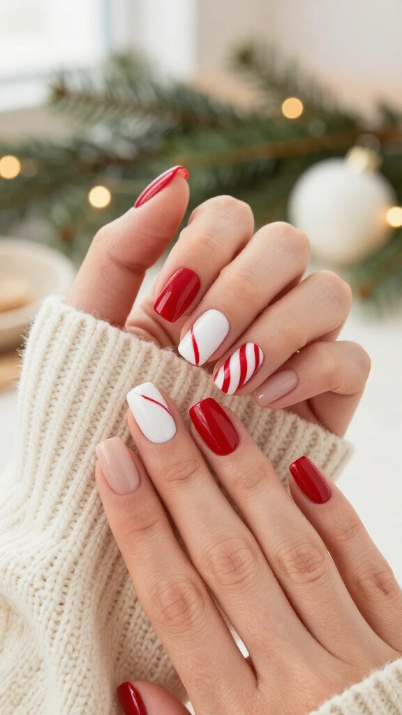 Mini candy cane accent