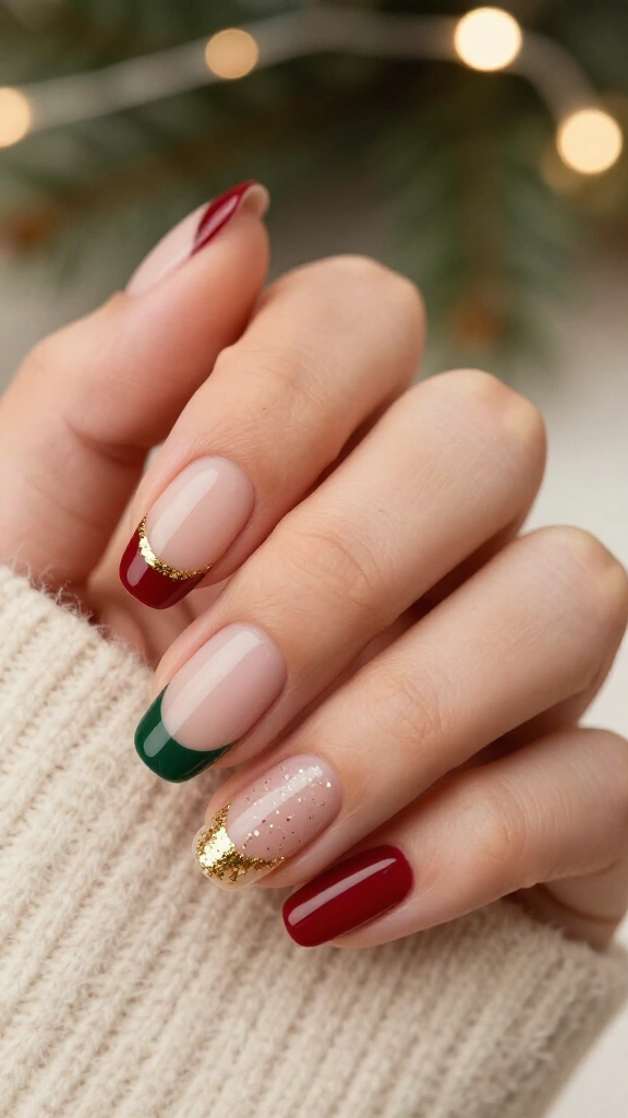 Gold cuticle glitter