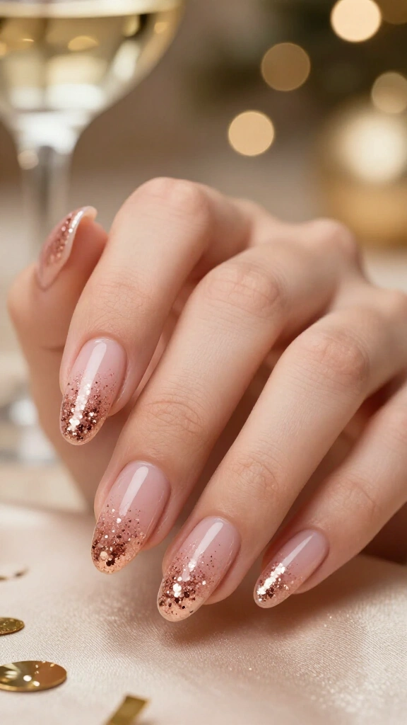 Rose Gold Sequined Ombré