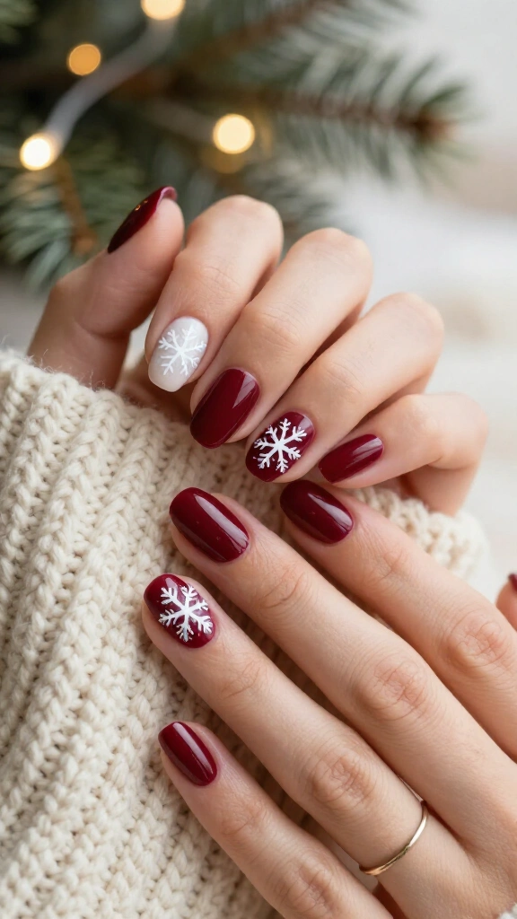 Snowflake nail stickers