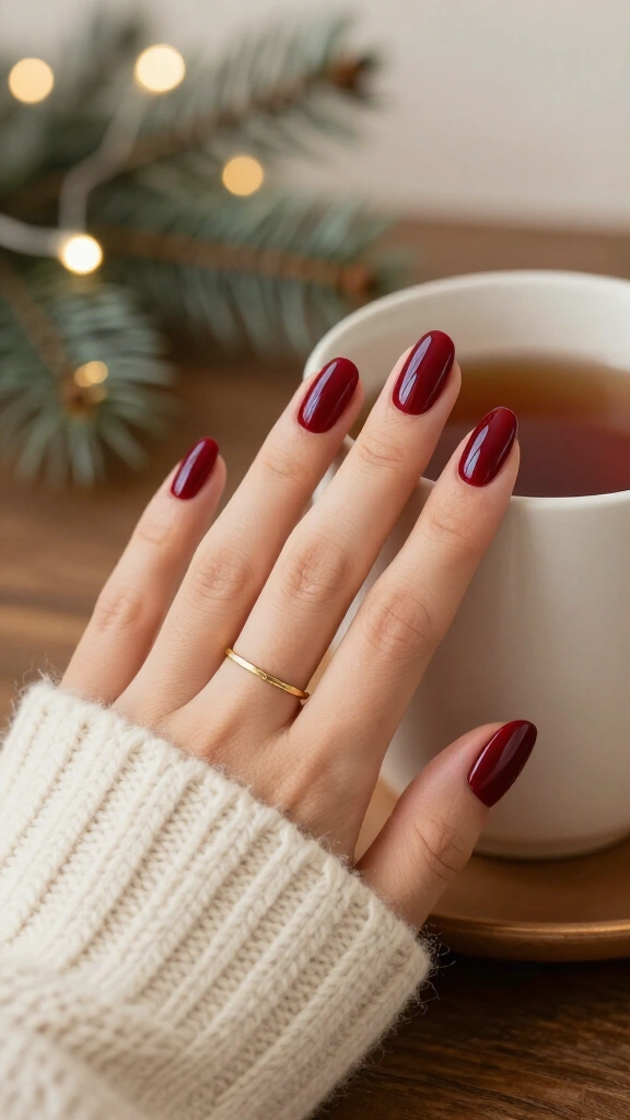 Deep cherry red gloss