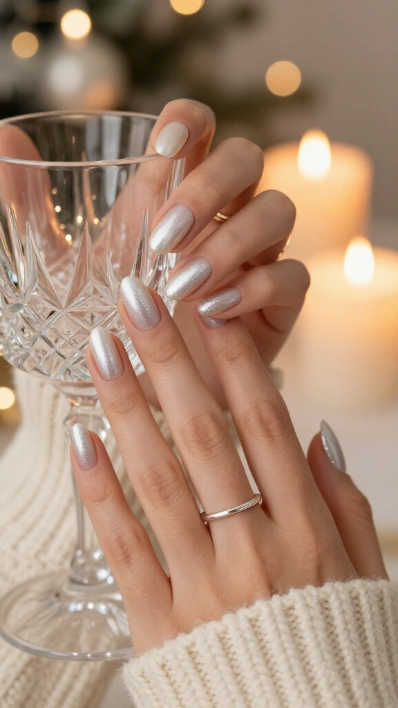 Barely there silver chrome