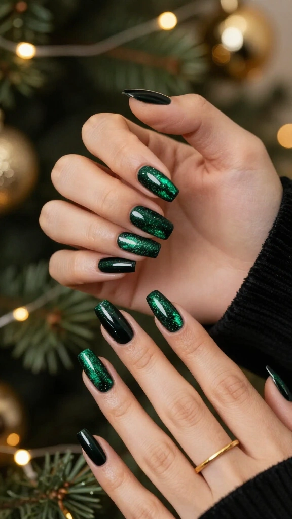 Deep Emerald Velvet Cat-Eye