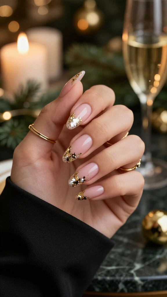 Golden Champagne Glitter Ombré