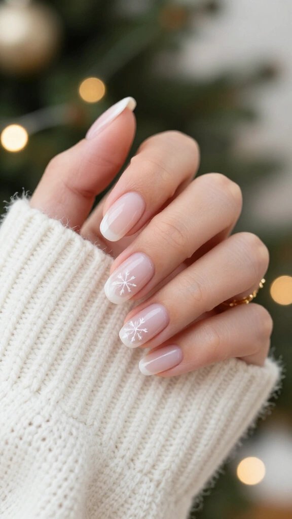Barely-There Snowflake Cuticle Accents