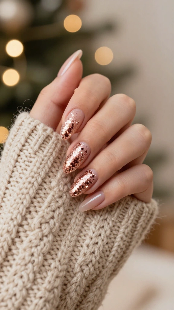 Rose Gold Confetti Cascade